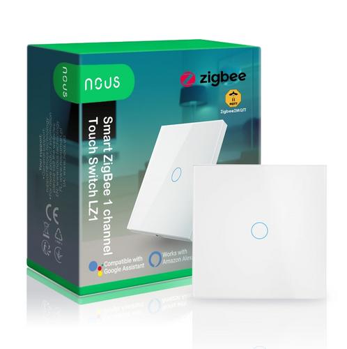 NOUS LZ1 Smart wall light switch ZigBee, 1 kanál, SMART ovladač osvětlení, kompatibilní s Tuya - AGEMcz