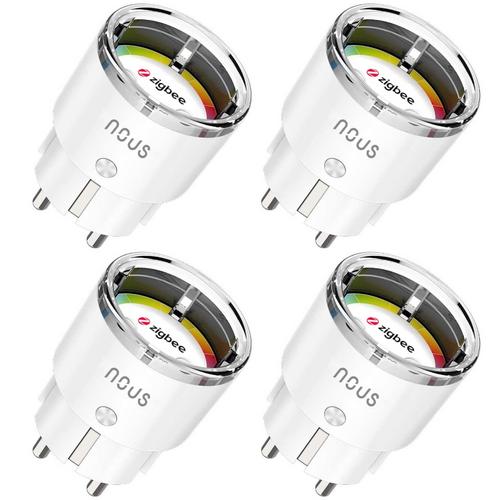 NOUS A1Z (4 kusy) smart plug, chytrá zásuvka DE/Schuko (bez kolíku), ZigBee 16A, s měřením, kompatibilní s Tuya - AGEMcz