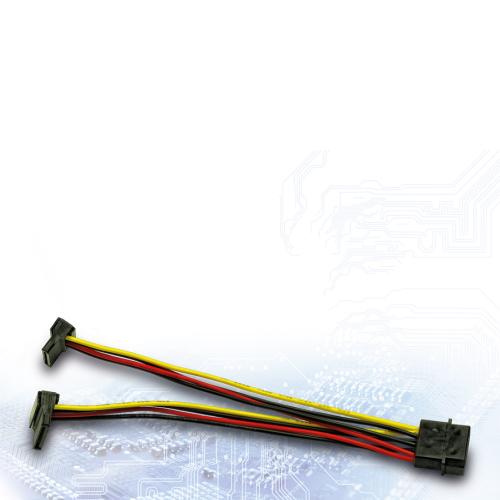 INTER-TECH kabel 1x Molex na 2x SATA, 15cm