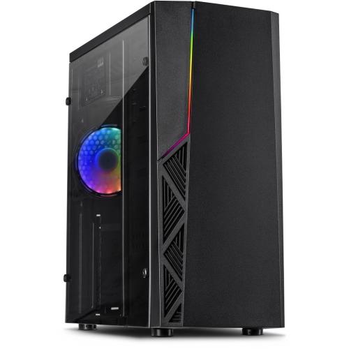 INTER-TECH case B-02 RGB Midi Tower, window, black - AGEMcz