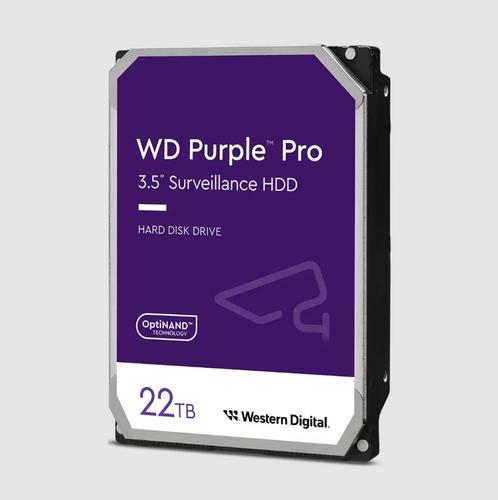 WDC WD221PURP hdd 22TB SATA3-6Gbps třída 7200rpm PURPLE PRO 512MB (řada PURPLE PRO pro sledovací systémy a kamery, podpora 32 streamu) 265MB/s CMR - AGEMcz