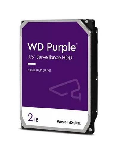 WDC WD23PURZ hdd 2TB SATA3-6Gbps 5400rpm 256MB CMR (řada PURPLE - AGEMcz