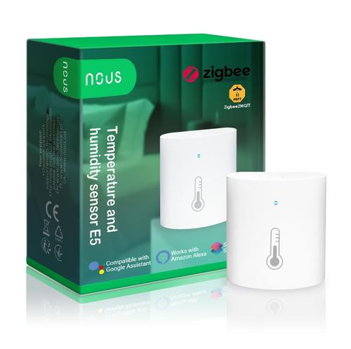 NOUS E5, ZigBee Smart Temperature and Humidity Sensor, snímač teploty a vlhkosti, kompatibilní s Tuya