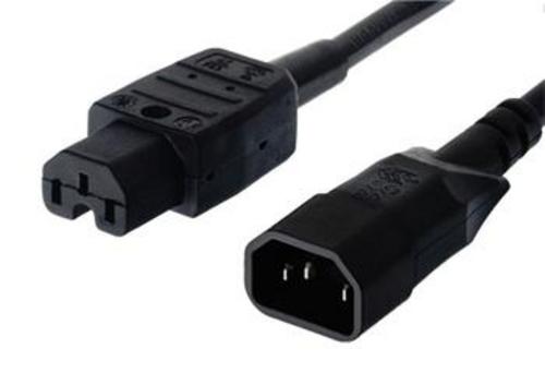 Kabel síťový prodlužovací, IEC320 C14 - C15, 2m