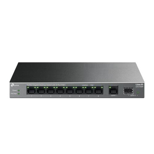 TP-LINK LS1210GP 10portový gigabitový stolní switch s 8 porty PoE+ - AGEMcz