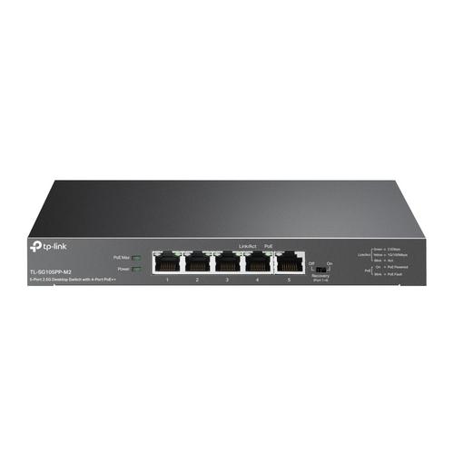 TP-LINK TL-SG105PP-M2 5portový 2.5G stolní switch se 4 porty PoE++ - AGEMcz
