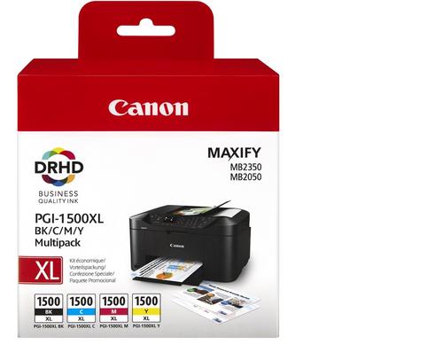 CANON PG-1500XL (BK, C, M, Y) originální náplň barevná multipack - AGEMcz