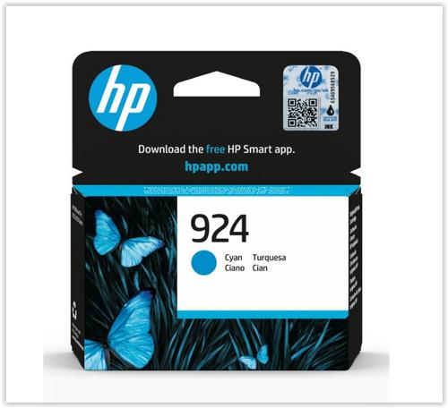 HP 4K0U3NE originální náplň azurová č.924 cyan