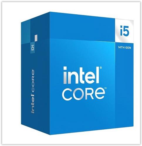 INTEL cpu CORE i5-14400 socket1700 Raptor Lake Refresh BOX 65W/148W 14.generace (od 3.5GHz do 4.7GHz, 10x jádro, 16x vlákno, 9/20MB cache, pro DDR4 do 3200, pro DDR5 do 4800) grafika, virtualizace