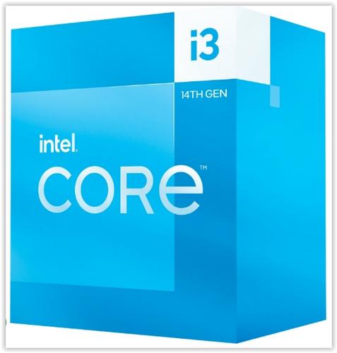 INTEL cpu CORE i3-14100 socket1700 Raptor Lake Refresh BOX 60W/110W 14.generace (od 3.5GHz do 4.7GHz, 4x jádro, 8x vlákno, 5/12MB cache, pro DDR4 do 3200, pro DDR5 do 4800) grafika, virtualizace