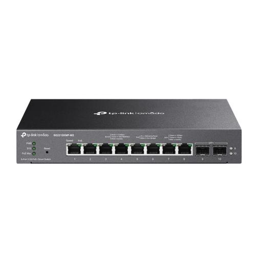 TP-LINK SG2210XMP-M2 Omada inteligentní switch s 8 porty 2.5GBASE-T podporujícími PoE+ a 2 porty 10GE SFP+ - AGEMcz