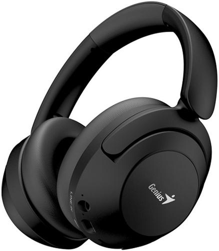 GENIUS sluchátka s mikrofonem HS-810BT bezdrátový, náhlavní, mikrofon, Bluetooth 5.3, ovládání hlasitosti, 3,5mm jack, USB-C nabíjení, černý - AGEMcz