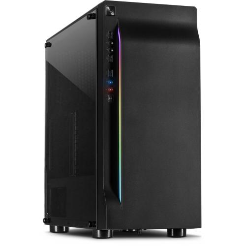INTER-TECH case A-3411 Creek Midi Tower, window, black - AGEMcz