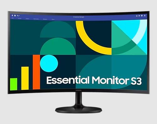 SAMSUNG LCD 27" monitor S360GD model LS27D360GAUXEN prohnutý FHD 1920x1080 VA 100Hz (4ms, 250cd, VGA+HDMI) - AGEMcz