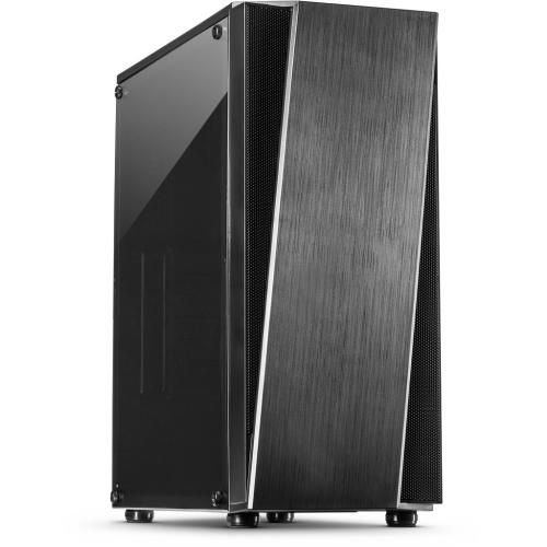INTER-TECH case T11-Televen Midi Tower, window, black - AGEMcz