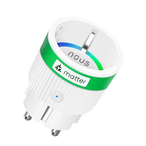 NOUS A8M smart plug, MATTER chytrá zásuvka DE/Schuko (bez kolíku), s měřením, kompatibilní s WiFi, Tuya - AGEMcz