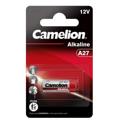 CAMELION 1ks baterie V27A = LR27A = A27 blistr = 27A tvar váleček 12V (Alkaline 1ks) - AGEMcz