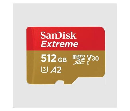 SANDISK Extreme microSDXC 512GB + SD Adapter 190MB/s & 130MB/s A2 C10 V30 UHS-I U3 - AGEMcz
