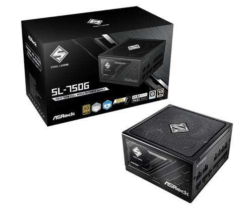 ASROCK zdroj 750W Steel Legend SL-750G 80Plus GOLD, ATX3.1, PCIe5.1, ventilátor 120mm - AGEMcz