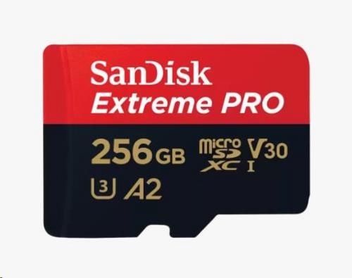 SANDISK micro SDXC karta 256GB Extreme Pro (200 MB/s & 140MB/s A2 Class 10, UHS-I U3 V30)