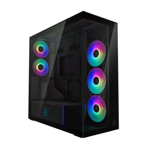 ARCTIC case Xtender Tower, mirror window, držák GPU, black - Novinky AGEMcz
