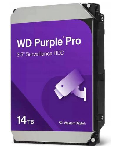 WDC WD142PURP hdd 14TB SATA3-6Gbps třída 7200rpm PURPLE PRO 512MB (řada PURPLE PRO pro sledovací systémy a kamery, podpora 32 streamu) 265MB/s CMR - AGEMcz