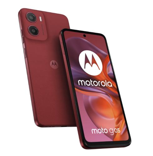 MOTOROLA Moto G05 4+128GB Dual SIM Plum Red (Vegan Leather) - AGEMcz