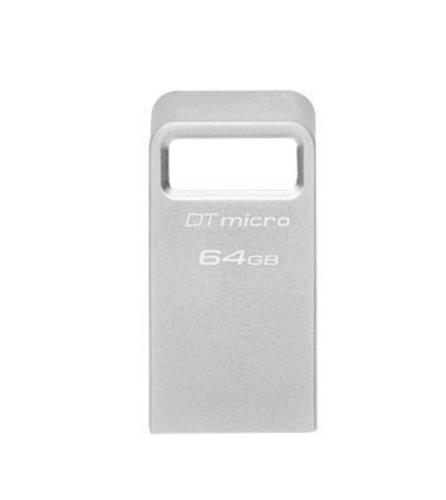 KINGSTON DataTraveler Micro 64GB kovový USB3.2 flash drive (stříbrný) - AGEMcz