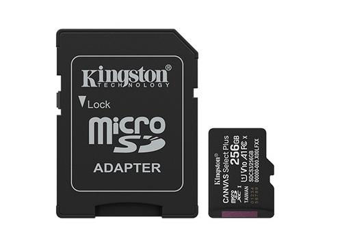 KINGSTON micro SD card SDXC 256GB Canvas Select Plus + SD adaptér - AGEMcz