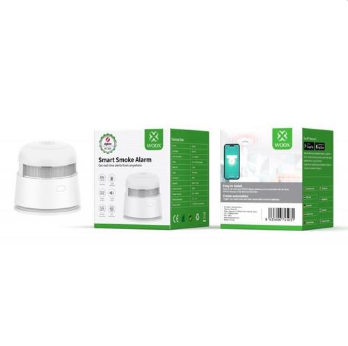 WOOX R7305, Smart Smole Sensor ZigBee, Smart detektor kouře, kompatibilní s ZigBee - AGEMcz