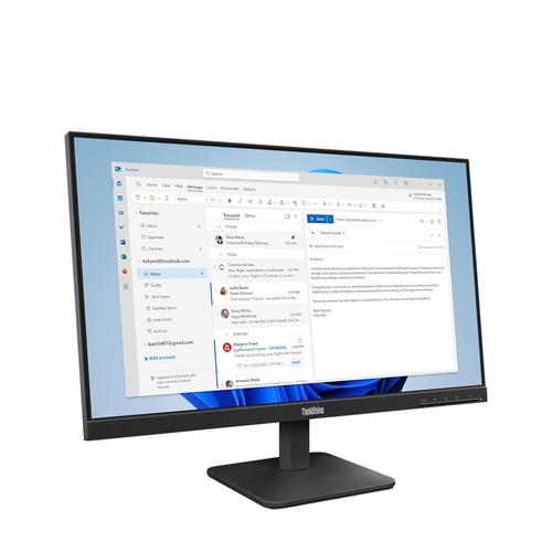 LENOVO ThinkVision S24e-4e, 23,8", FHD IPS, 16:9, 1920x1080, 6ms, 250nit, 1300:1, HDMI, VGA, černá - AGEMcz