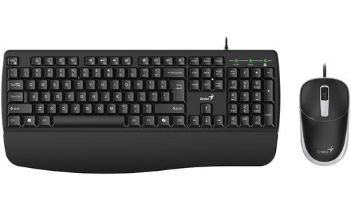 GENIUS klávesnice+myš KM-123 USB černá, drátový set cz+sk opěrka dlaně, 1200 DPI, Copilot - Novinky AGEMcz