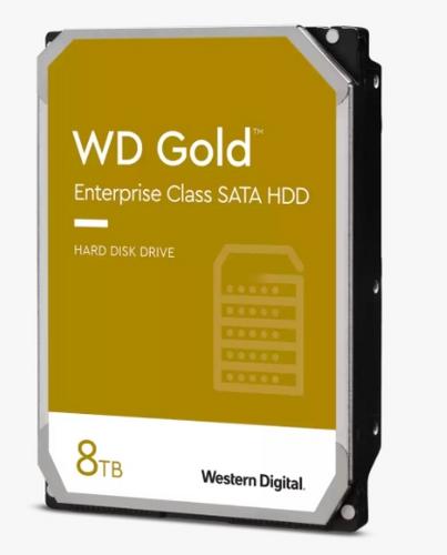 WDC WD8005FRYZ (použitý) hdd GOLD 8TB CMR SATA3-6Gbps 7200rpm 256MB RAID (24x7 do serveru) 267MB/s - AGEMcz